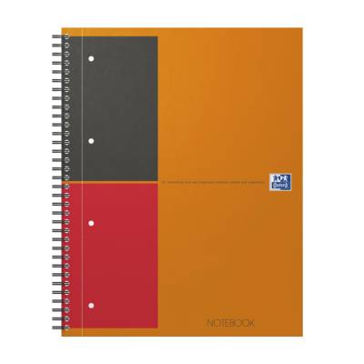 NOTEBOOK A4+ spiralé 160 pages lignée 6 mm orange - OXFORD