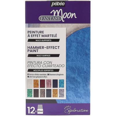 Set Exploration Fantasy Moon Peinture à effet martelé 12 x 20 ml - PÉBÉO
