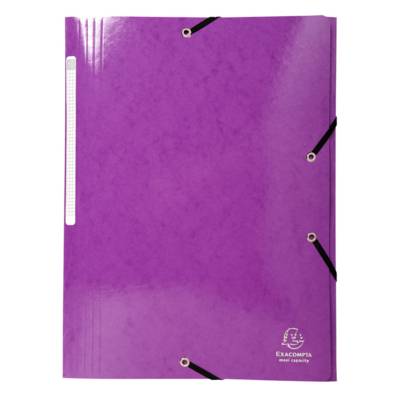 Chemise à élastique 3 Rabats IDERAMA Maxi Capacité Carte 600g pelliculée Violet