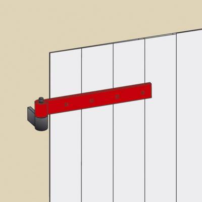 Penture bout droit zingué blanc D14 35x4mm - Gedimat - AFBAT
