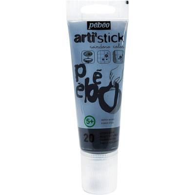 Tube 75ml Arti'Stick Peinture fenêtre repositionnable CERNE NOIR - PÉBÉO
