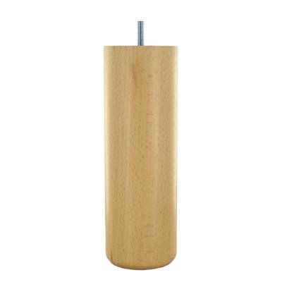 Pied cylindrique pour lit hêtre verni - Ø68 x 200 mm - Gedimat - NORAIL