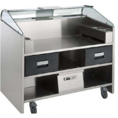 Meuble bas neutre sur roulettes