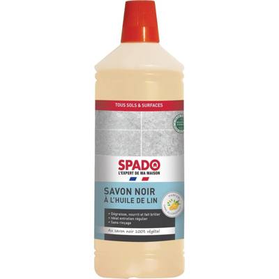 Flacon 1 Litre Savon noir à l'huile de lin - Dégraisse, nourrit et brille