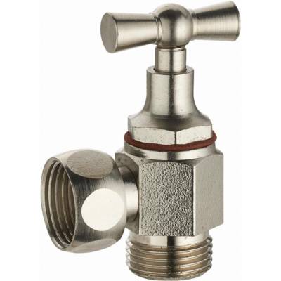 Robinet d'arrêt wc équerre à clapet mâle femelle écrou libre MF3/8 (12x17) laiton nickelé NOYON & THIEBAULT - 297-I12NL1