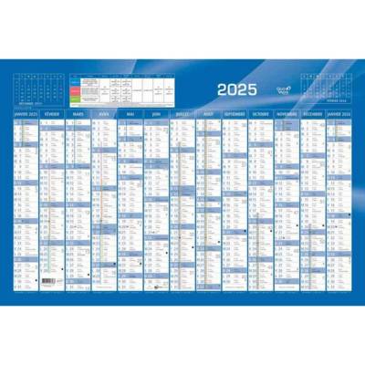 Calendrier 13 Mois 67X43 cm Bleu