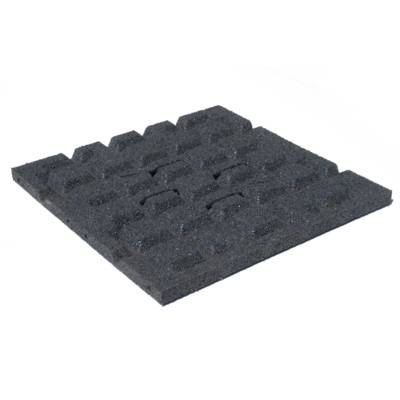 Dalle amortissante caoutchouc - 50 x 50 x 2,5 cm - gris - Gedimat - CREAGREEN