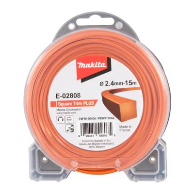 Fil carré Square Trim+ MAKITA 2,4 mm x 15 m - E-02808