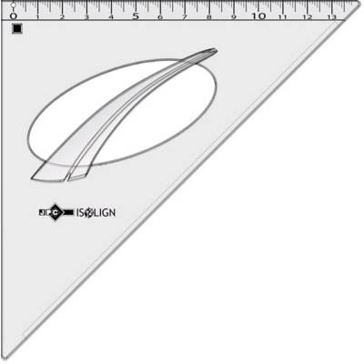 Equerre ISOLIGN en plastique Incassable 45° Hypothénuse 21 cm