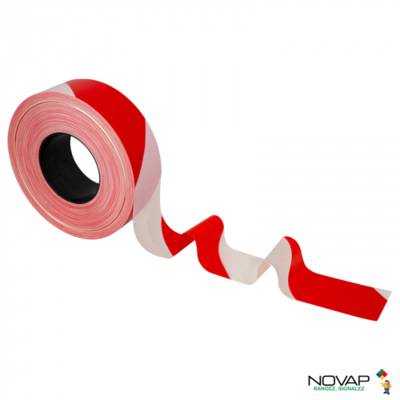 Ruban de chantier haute résistance rouge/blanc - 50mmx500m - Gedimat
