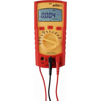 Multimètre numérique WIHA jusqu'à 1000V AC Cat. IV + 2 piles AAA incluses - 45215 - Maxoutil