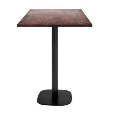 Mange-debout pied noir 60x60cm rouille roc - intérieur - RestooTab