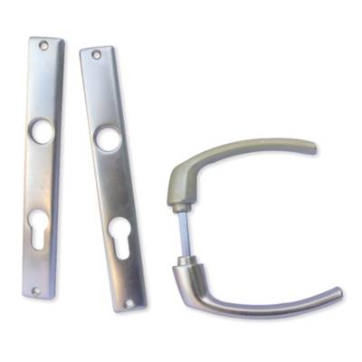 Ensemble alu porte étroite Ovalfiliz PRODIF - clé i - 30 mm - saillie réduite articulée - Inox F09 - 58/70 - BCA40197 - Maxoutil