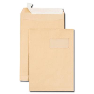 Paquet de 50 sacs à soufflets kraft C4 229x324 120 g/m² fenêtre 100x50 - GPV