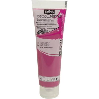 Tube 120ml Peinture Acrylique Décocrème Mat POURPRE