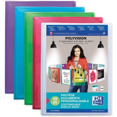 Protège-documents Polyvision personnalisable 60 Poches 120 vues Coloris Aléatoire
