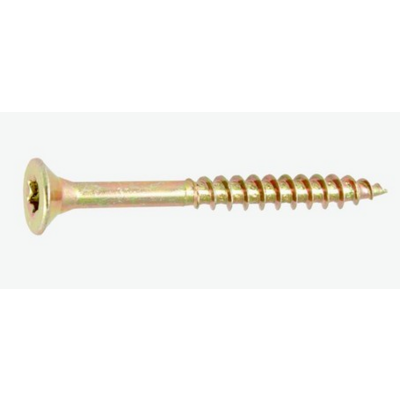 Boite 100 Vis aggloméré tête fraisée 6 lobes VISWOOD - acier bichromaté - 6.0x160/75 - 11060160 - Maxoutil