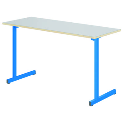 Table GANGE plateau ép.21 mm stratifié chant bois piètement époxy -