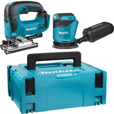 Ensemble de 2 machines 18v LXT - Scie sauteuse DJV182 + Ponceuse excentrique DB O180 - MAKITA - sans batterie ni chargeur - 1 MAKPAC - DLX2276J