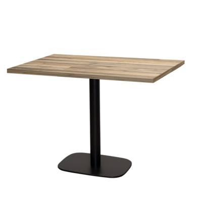 Table pied noir 120x70cm vieux plancher - intérieur - RestooTab