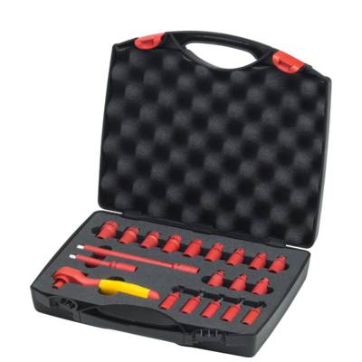 Jeu de clés à cliquet isolées 1/4" 21 pièces dans un coffret - WIHA - 43025 - Maxoutil
