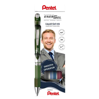 Stylo roller à encre gel EnerGel XmRT, set de 4 - Pentel
