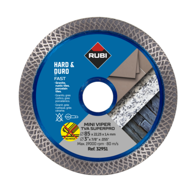 Disque diamanté Mini Viper TVA 85 Superpro - Ø 85 mm - RUBI - 32951 - Maxoutil