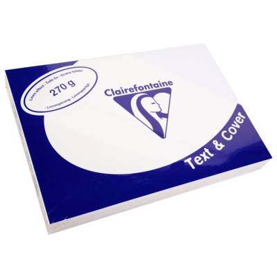 Paquet de 100 Couvertures reliure Text&Cover Toilé 270g A4 210x297 mm Blanc