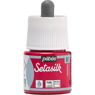Flacon 45ml Setasilk Peinture sur Soie - Bouchon Pipette Magenta