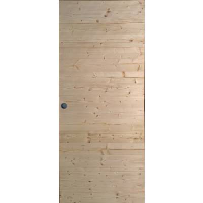 Porte coulissante pleine VERCORS épicéa brut - 204 x 73 cm - tire - Gedimat - VALGRAD