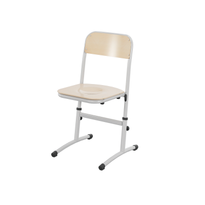 Chaise SAKI HR en Bois - Assise et Dossier Blueprotech® avec Piètement Époxy Réglable - T3 à T6