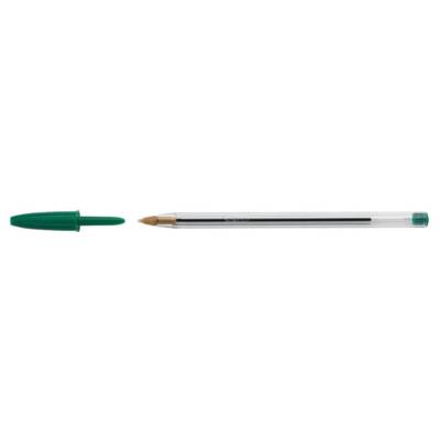 Stylo bille CRISTAL Rechargeable Pointe Moyenne Vert - BIC