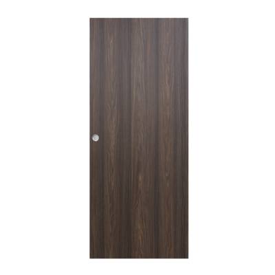 Porte coulissante alvéolaire SIANA décor chêne foncé - 204 x 73 cm - tire - Gedimat - MINGUELA
