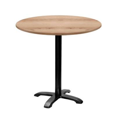 Table pied noir Ø80cm chene delano - intérieur - RestooTab