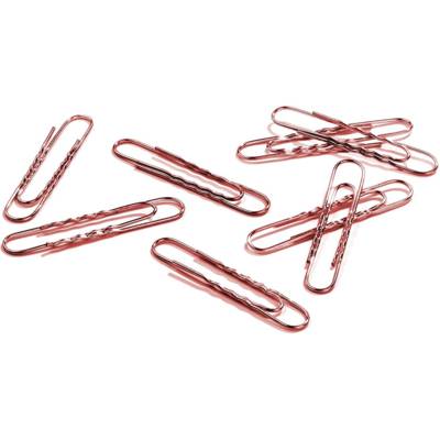 Boite de 100 Trombones cuivrés 77 mm bout rond