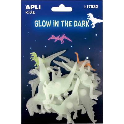 Lot de 9 autocollants luminescents dinosaures