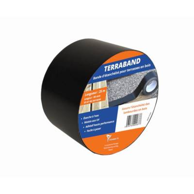 Bande d'étanchéité TRAMICO Terraband pour terrasse Bois - 85 x 0,3 mm - L 25 m - 3201000000 - TRAMICO SA