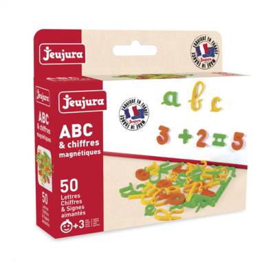 Coffret de 50 lettres Cursives, chiffres et signes aimantés pour Tableau