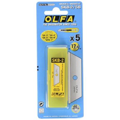 Blister de 5 lames Trapèze SKB-2/5B pour cutter de sécurité SK4 Rétractable