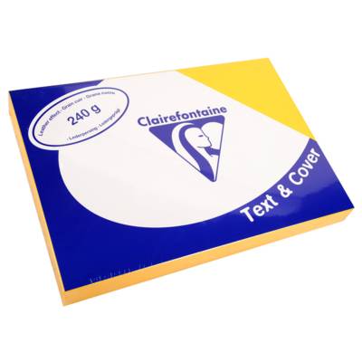 100 Couvertures reliure Text&Cover 240g A4 210x297 mm Jaune tournesol