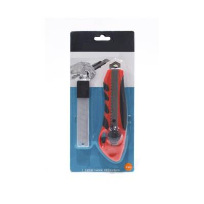 Cutter Lame 18 mm à Vis de Verrouillage + 3 LAMES Coloris Aléatoire