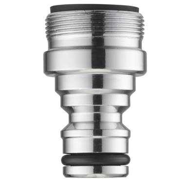 Raccord adaptateur d'arrosage automatique mâle en laiton chromé - ø24 x 100 mm - Gedimat