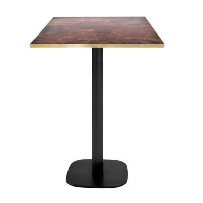 Mange-debout pied noir 60x60cm rouille roc chant laiton - intérieur - RestooTab