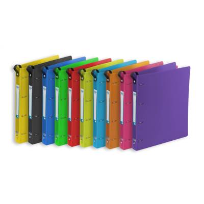 Classeur 4 Anneaux CLASS UP SCHOOL LIFE PP A4+ dos 3 cm Coloris Aléatoire