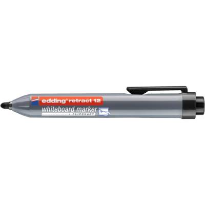 Marqueur Tableaux blancs retract 12 Noir Pointe Ronde 1,5-3 mm - EDDING