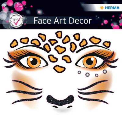 Face Art autocollant "Leopard"