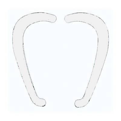 Paire de poignées Austral + kit fixation ALMA - Ral 9010 Blanc - 7010-9010 - Maxoutil