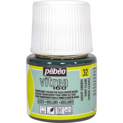 Flacon 45ml Peinture Verre V160 Effet Brillant Vert Clair - PÉBÉO