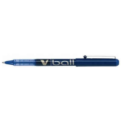 Stylo roller V Ball VB5 Encre liquide Pte métal Fine Bleu - Pilot