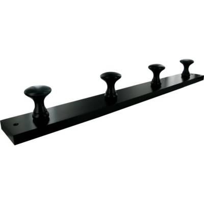 Patère bois à visser 4 têtes hêtre noir - 605 mm - Gedimat - NORAIL